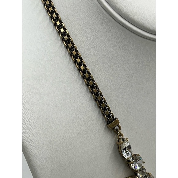 J. Crew Faceted Multi-Shaped Rhinestone Stacked 3D Prong set Necklace on ebay - Picture 7 of 14